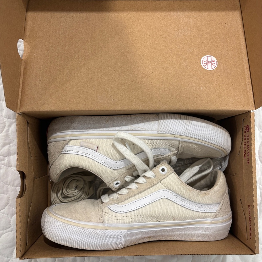 Cream off-white Vans Old Skool Pro